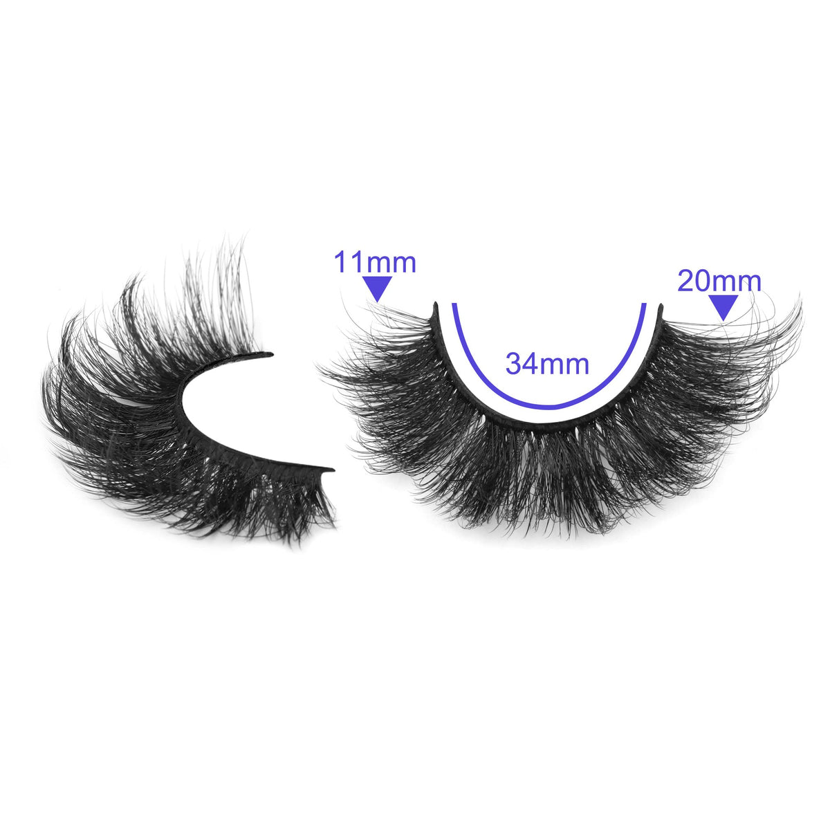 ALICROWN HAIR thick faux mink lashes side view