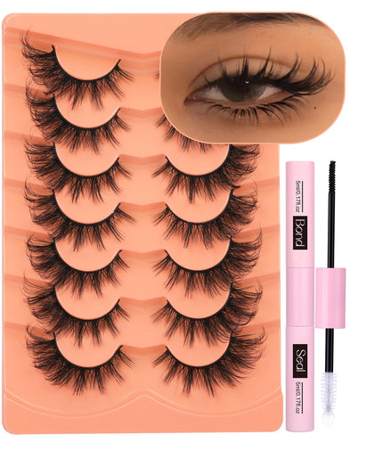 ALICROWN Mink Lashes Cat Eye Eyelashes Kit front view