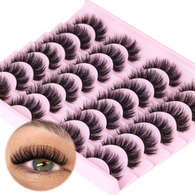 ALICROWN Natural Mink Fuzzy False Eyelashes close-up of individual lashes
