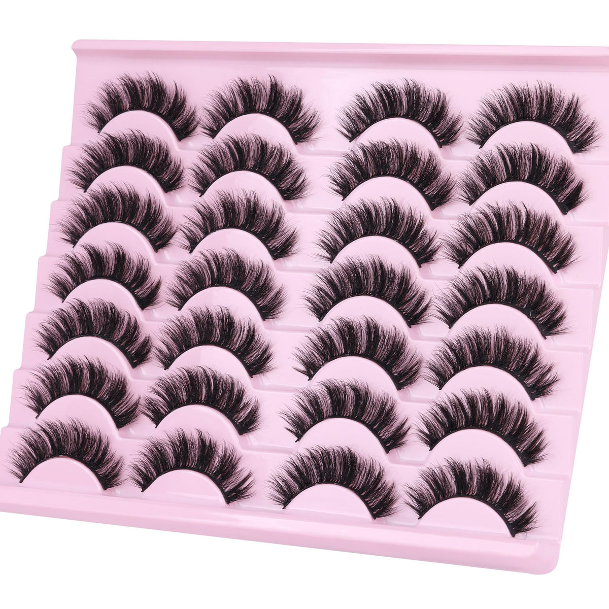 ALICROWN Natural Mink Fuzzy False Eyelashes model wearing lashes