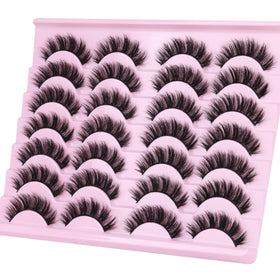 ALICROWN Natural Mink Fuzzy False Eyelashes model wearing lashes