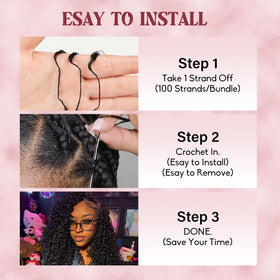 ALIDIDI MINI KNOTS crochet hair extensions in natural black
