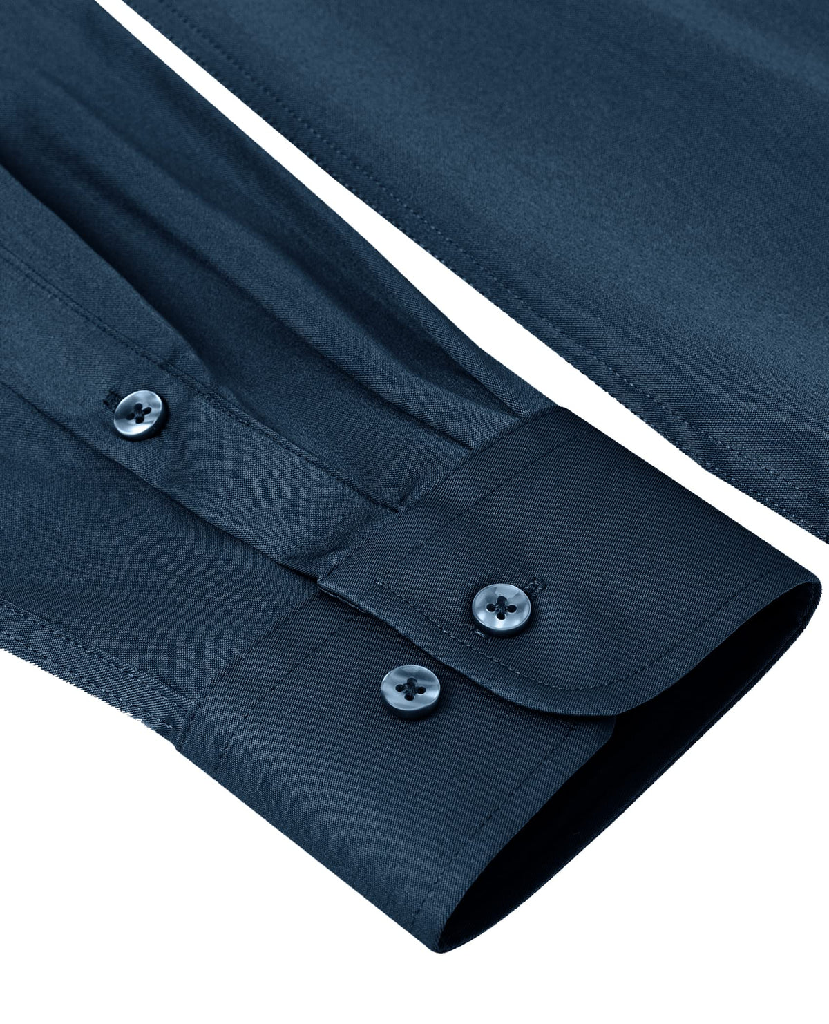 Alimens & Gentle Men's Light Navy Dress Shirt cuff detail