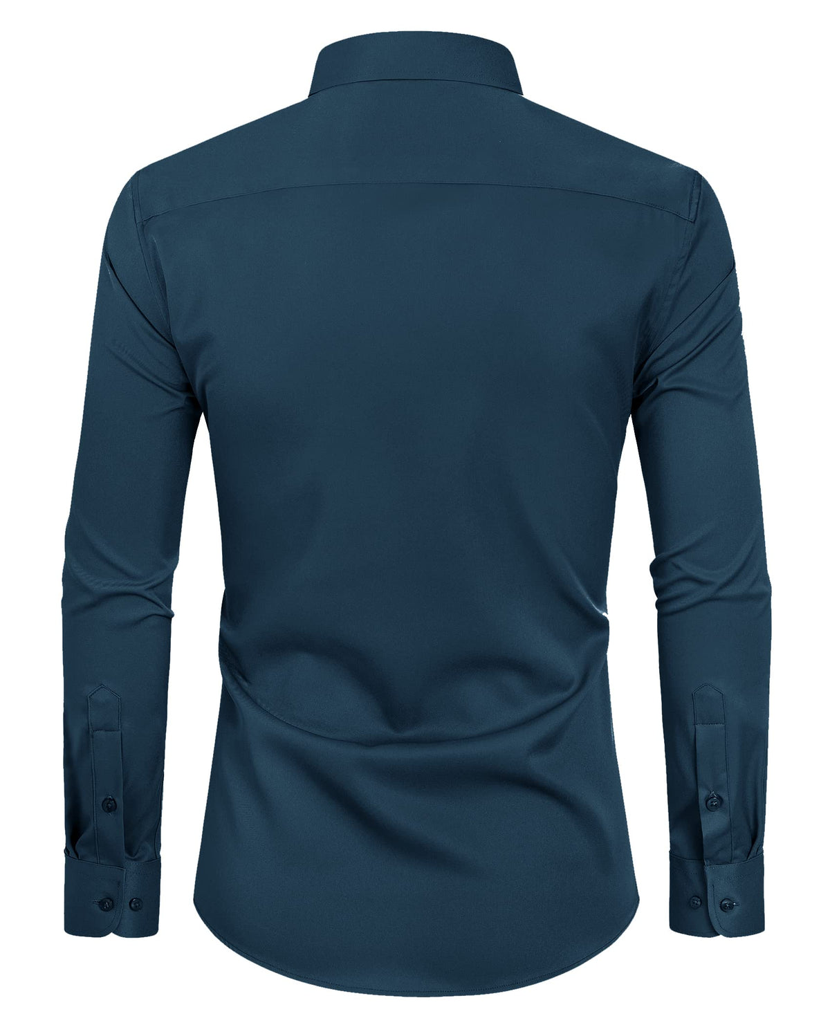Alimens & Gentle Men's Light Navy Dress Shirt side view