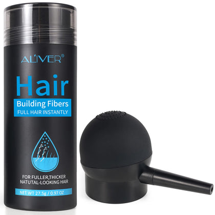ALIVER Hair Fibers Dark Brown 0.97Oz front view