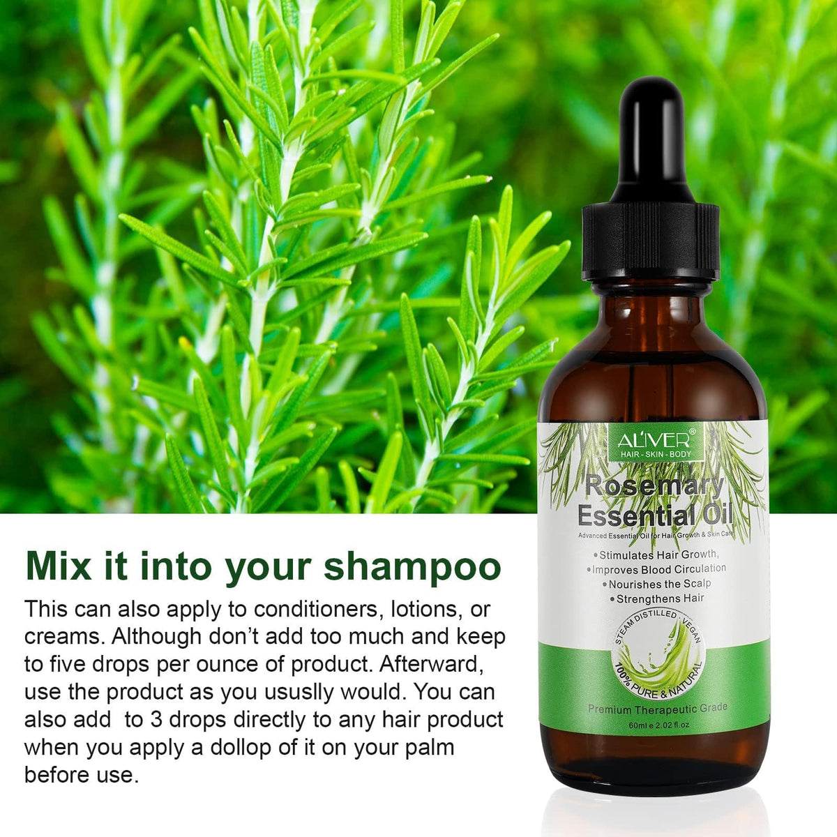 ALIVER Rosemary Essential Oils in a lifestyle setting