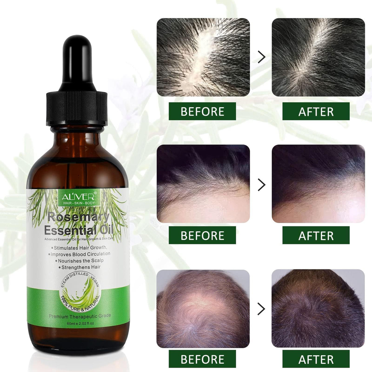 ALIVER Rosemary Essential Oils label details