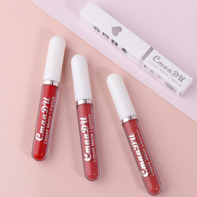 All 18 colours of evpct Liquid Matte Lipstick arranged neatly
