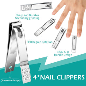 All 26 tools displayed from LUCK AROUND manicure kit