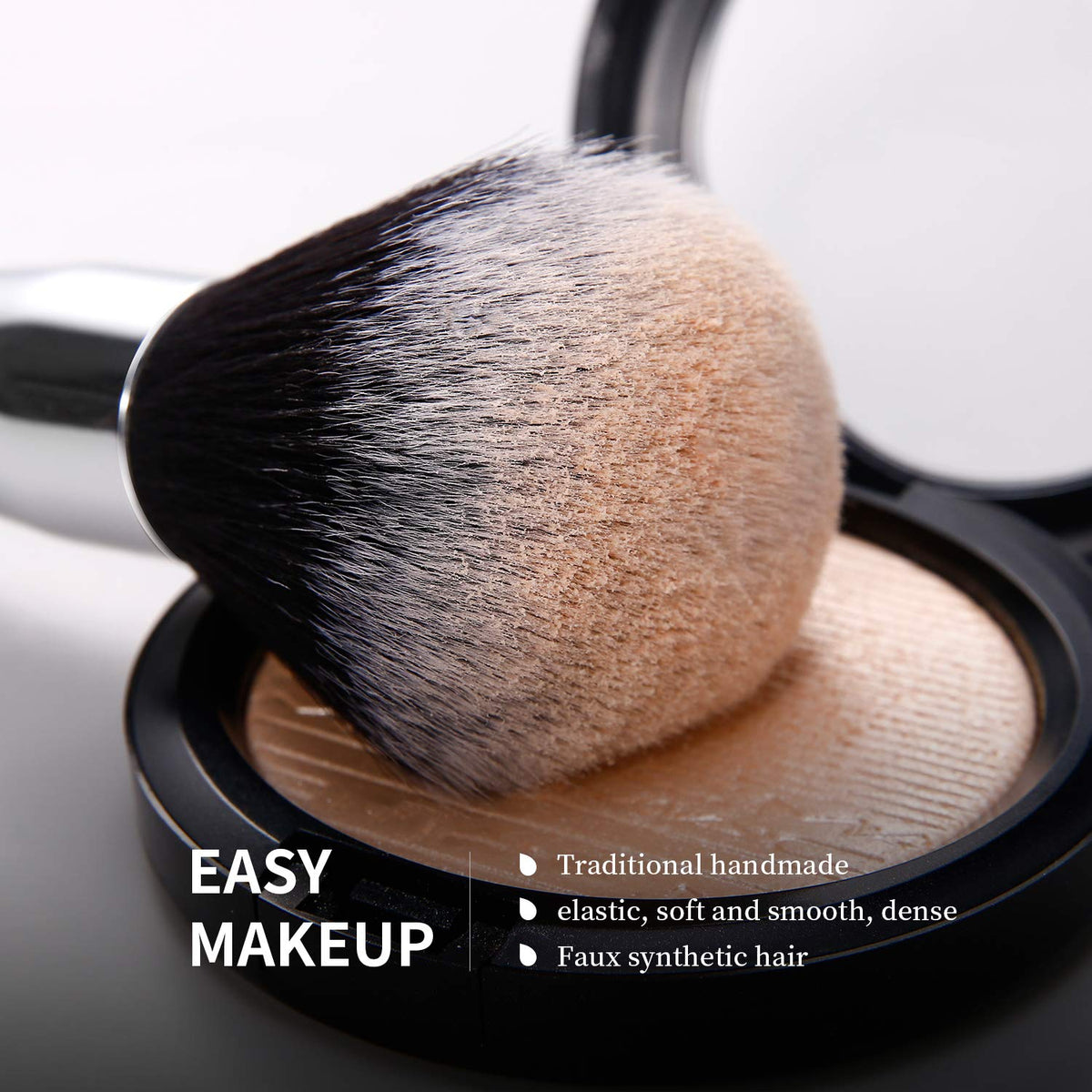 All 32 makeup brushes from DUcare arranged neatly