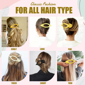 All 6 USDNICE Flat Hair Clips displayed together