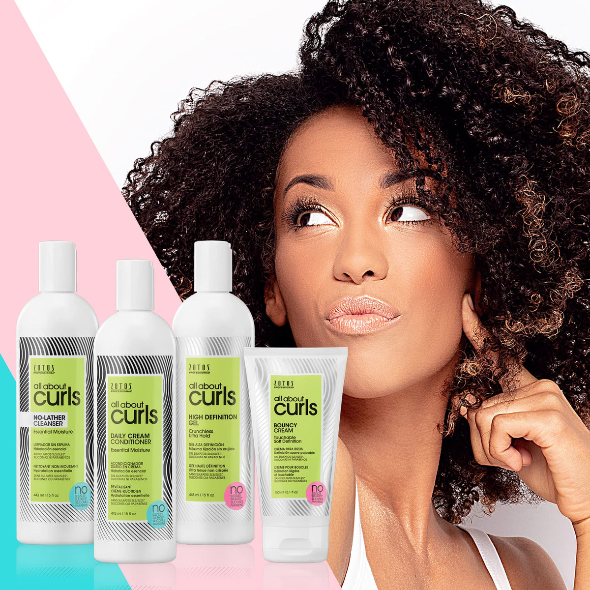 ALL ABOUT CURLS Bouncy Cream application on curly hair