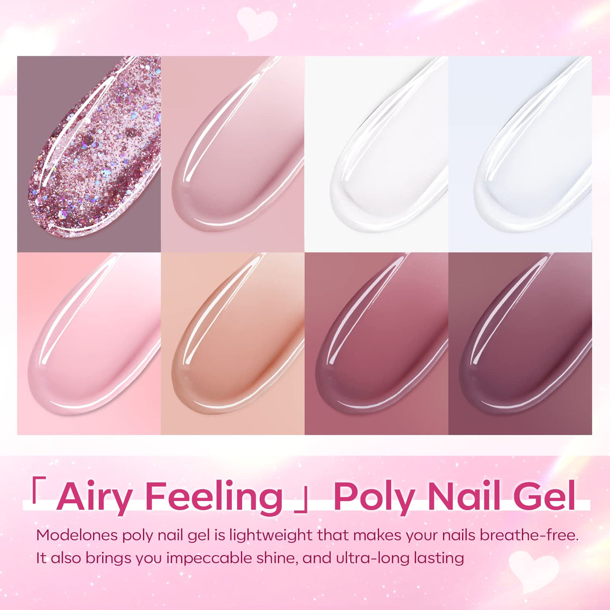 All accessories included in modelones nail gel kit