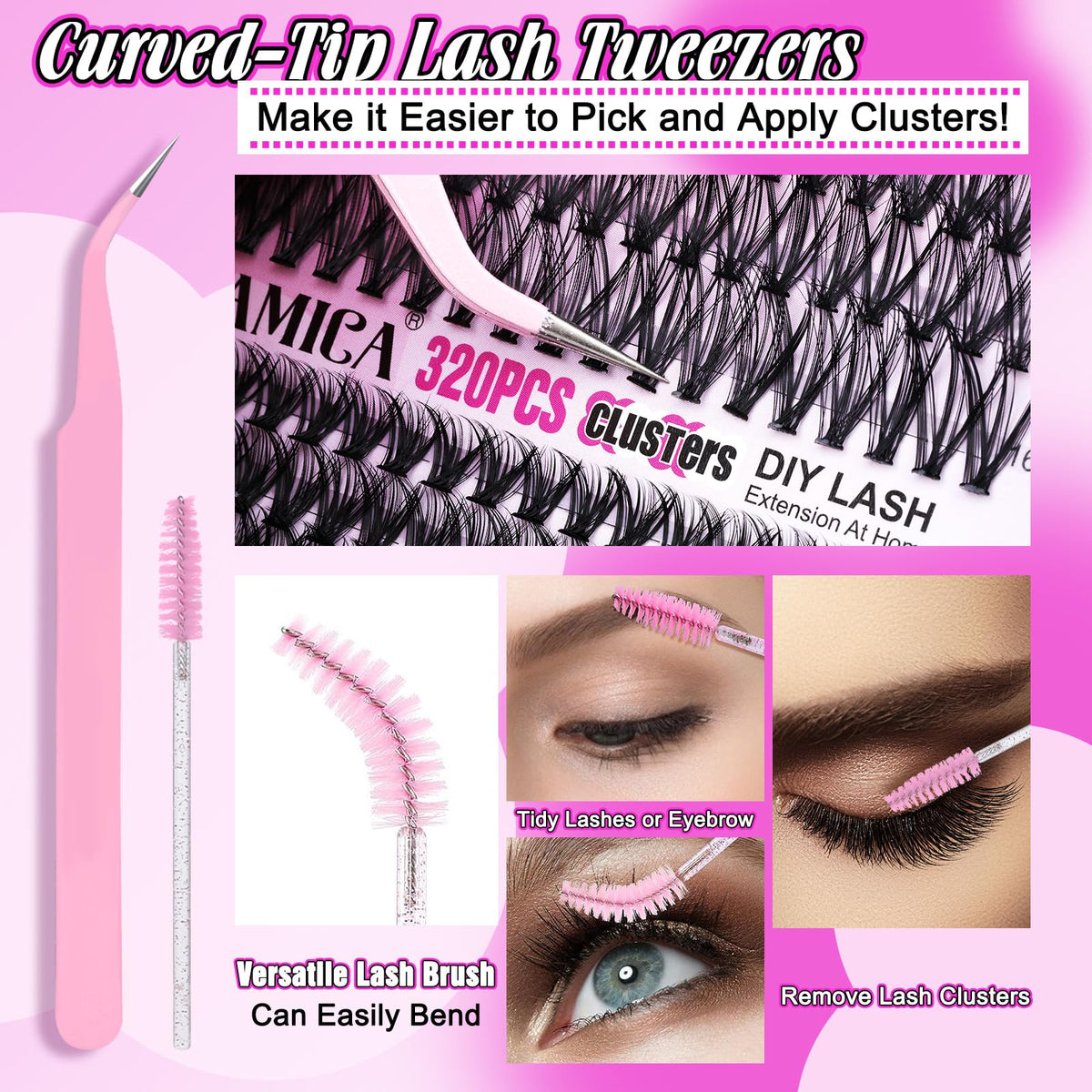 All components of Yawamica lash kit displayed together