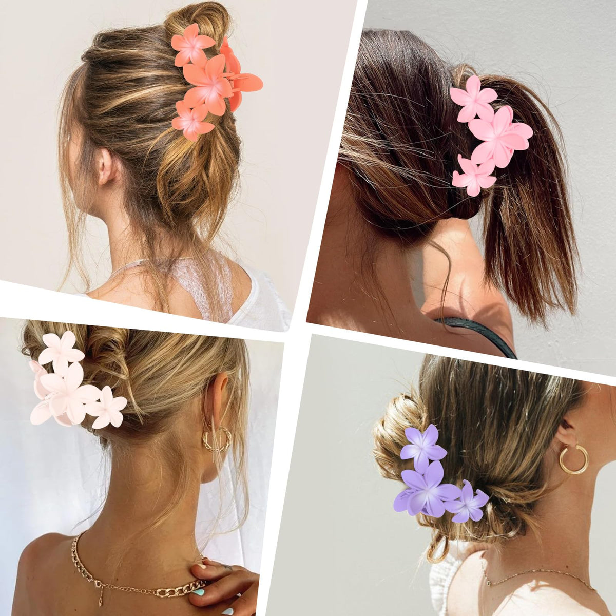 All four ANBALA Flower Claw Clips displayed together
