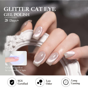 All six colours of GAOY Glitter Purple Cat Eye Gel Nail Polish