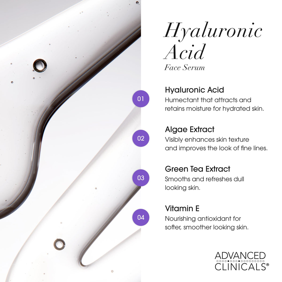 All three serums in Advanced Clinicals Skincare Set displayed together