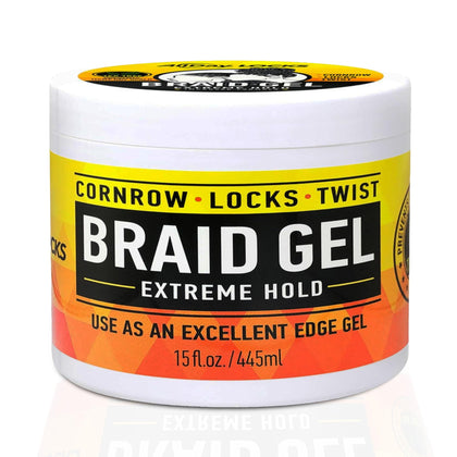 AllDay Locks Braid Gel Extreme Hold 15 oz jar front view