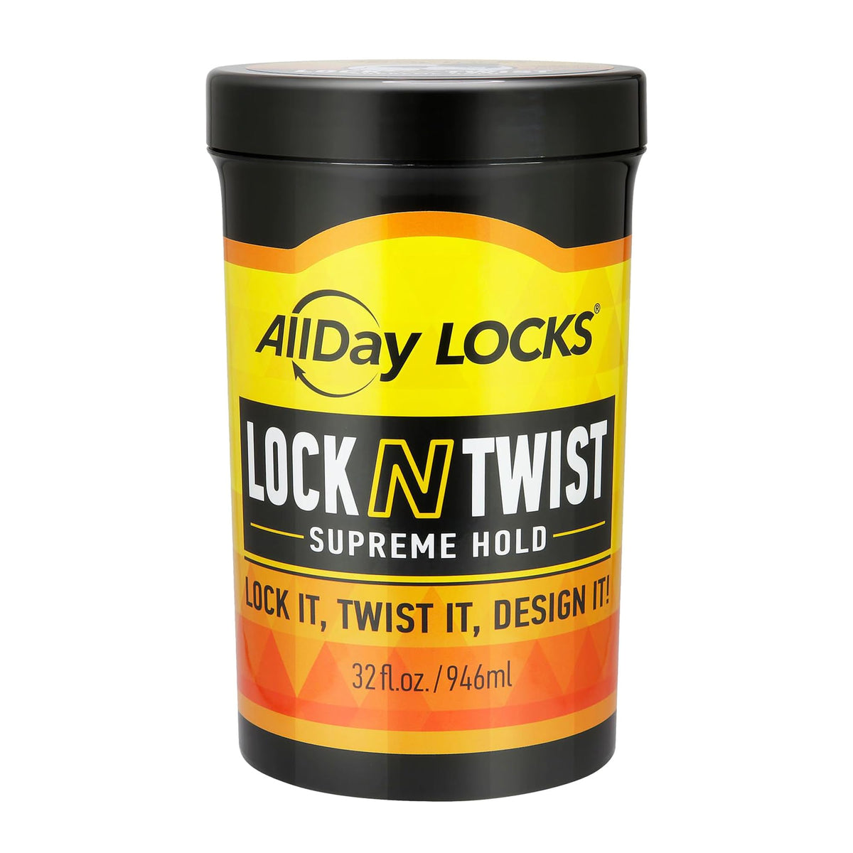 AllDay Locks Lock N Twist Gel 32 oz jar front view