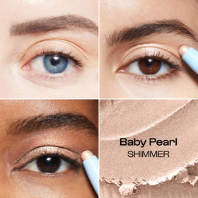ALLEYOOP 11th Hour Cream Eyeshadow Stick Champagne Shimmer swatch on skin