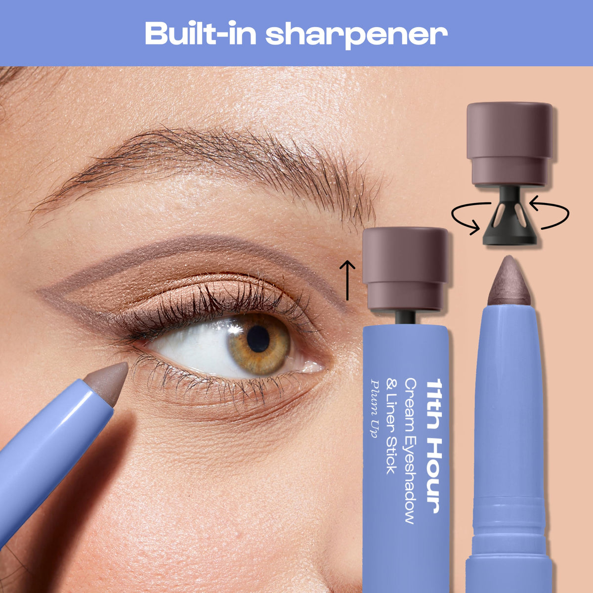 ALLEYOOP 11th Hour Cream Eyeshadow stick in hand