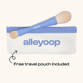 ALLEYOOP 4-in-1 Makeup Brush Set with vegan bristles close-up