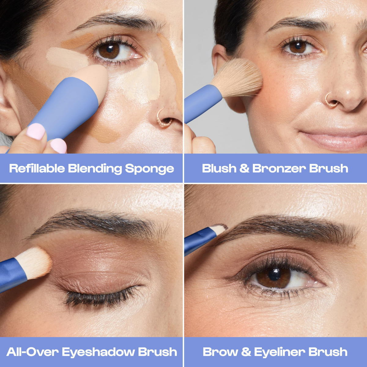ALLEYOOP brush being used for foundation application