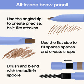 ALLEYOOP Eyebrow Pencil Swift Brow Soft Brown matte finish swatch