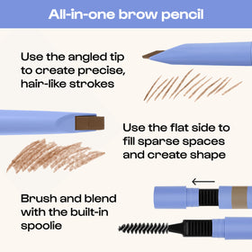 ALLEYOOP Eyebrow Pencil Swift Brow with spoolie brush