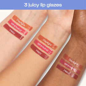 ALLEYOOP Sun Serum Lip Oil SPF 40 in use outdoors