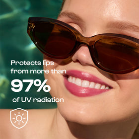 ALLEYOOP Sun Serum Lip Oil SPF 40 with natural background