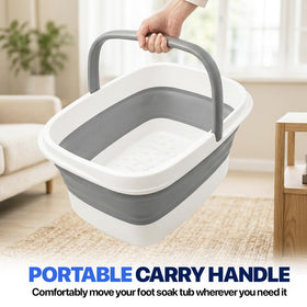 AllSett Health Collapsible Foot Bath compact size comparison