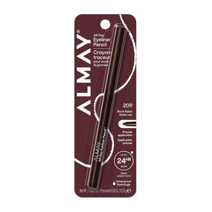Almay All-Day Eyeliner Pencil 209 Black Raisin front view