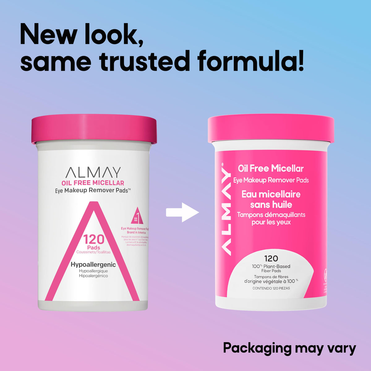 Almay Micellar Eye Makeup Remover Pads ingredients list