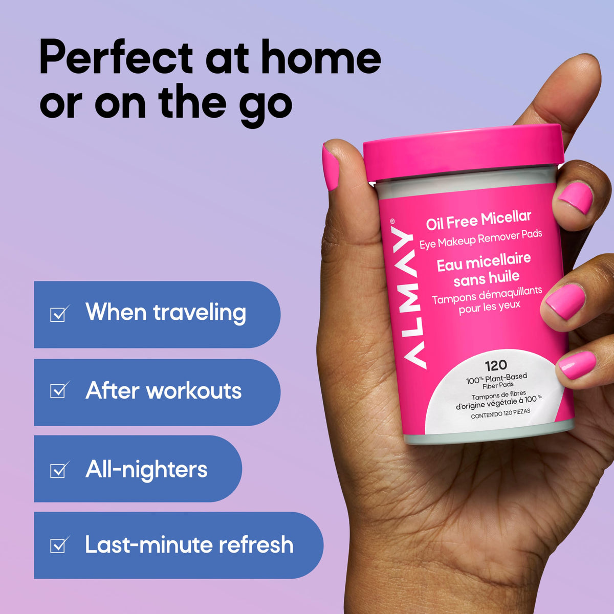 Almay Micellar Eye Makeup Remover Pads with natural extracts