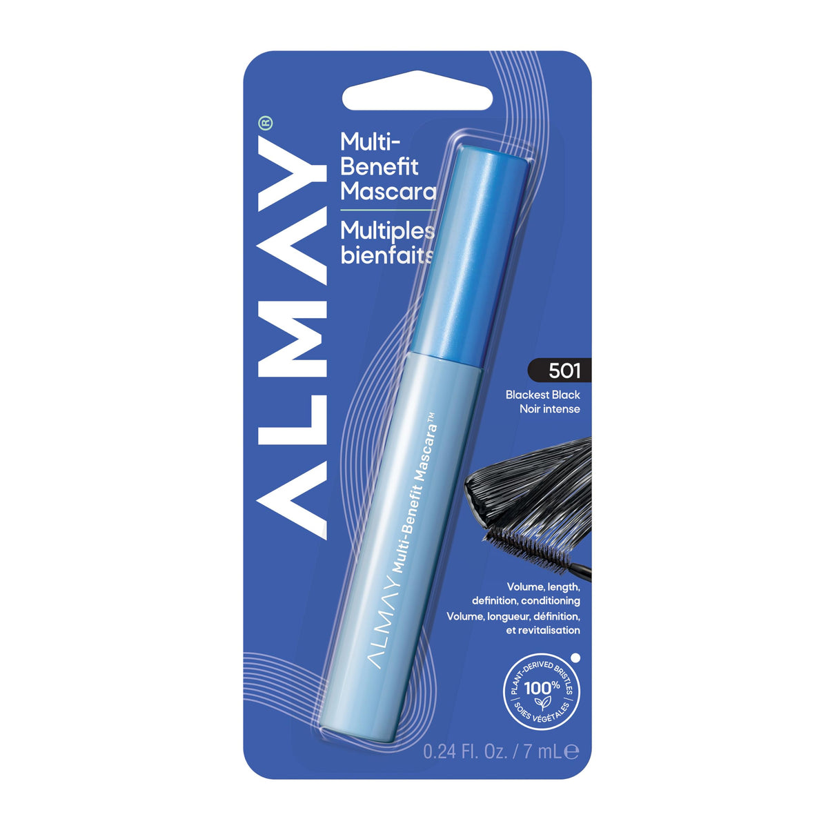 Almay Multi-Benefit Mascara 501 Blackest Black front view