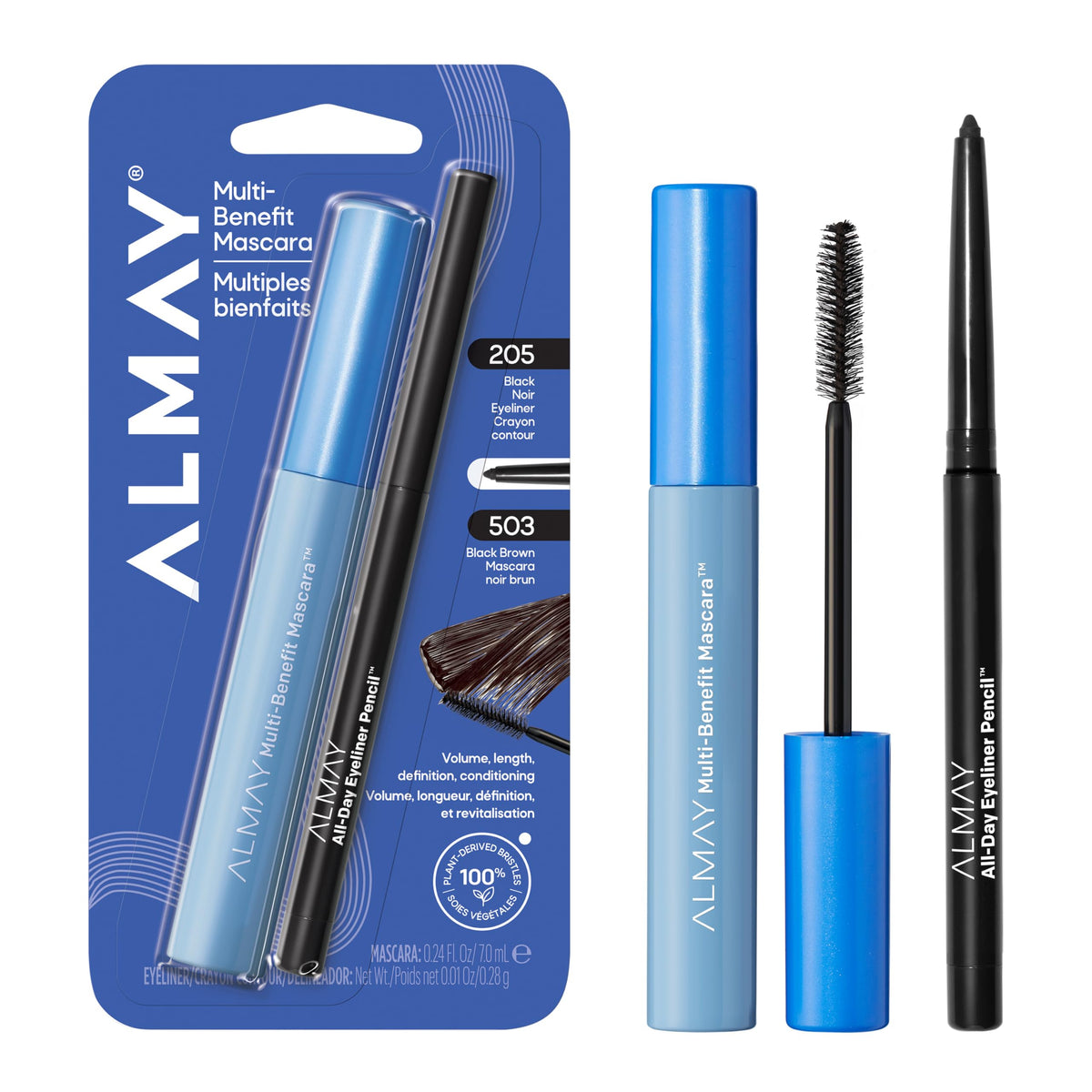 Almay Multi-Benefit Mascara and Eyeliner Duo packaging front view