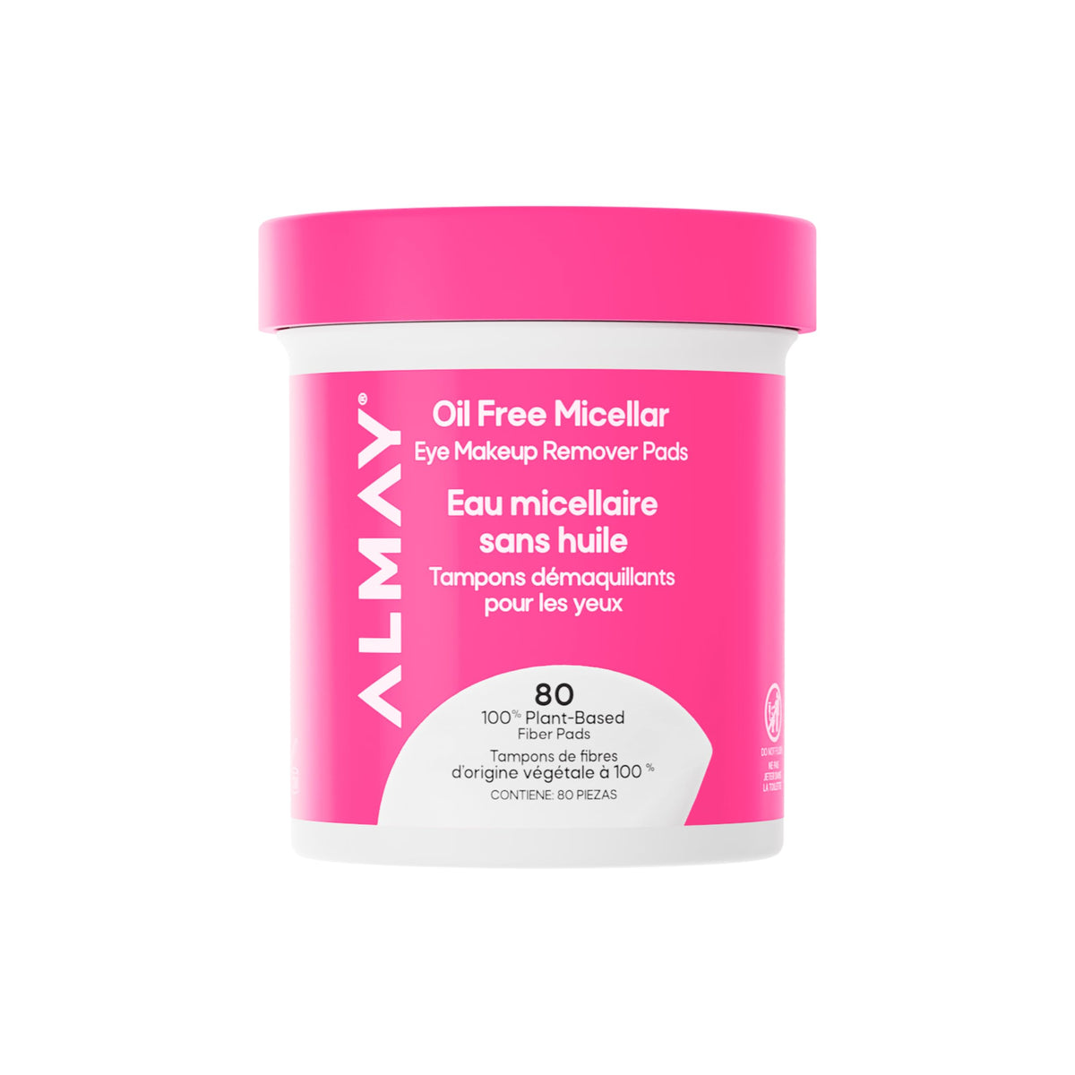 Almay Oil-Free Micellar Eye Makeup Remover Pads jar front view