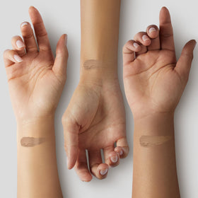 Almay Smart Shade Foundation 300 Medium applied on model's face