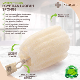 ALMOONI Egyptian Loofah Sponge in gift packaging