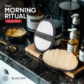 ALMOONI Loofah Sponge Body Scrubber packaging details