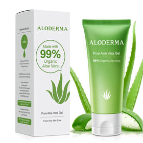 Aloderma Aloe Vera Gel 1.5oz travel size tube front view