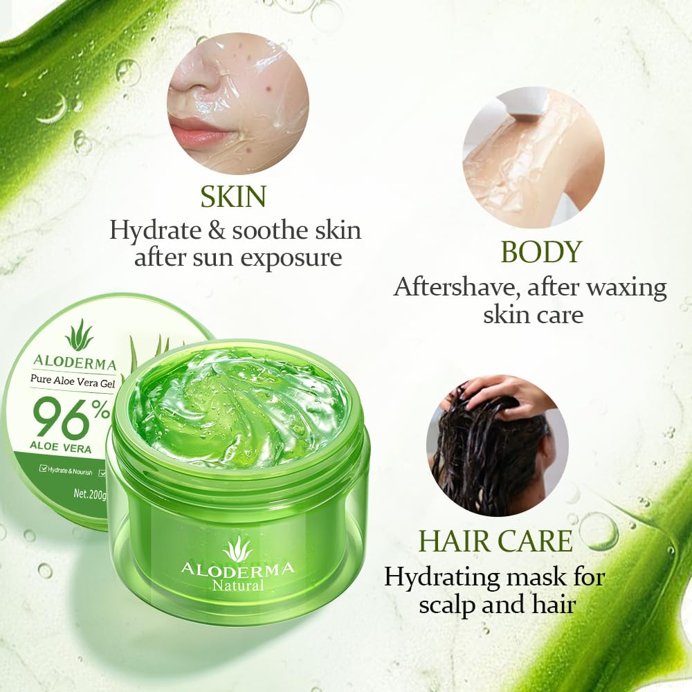 Aloderma Aloe Vera Gel 7.05oz packaging
