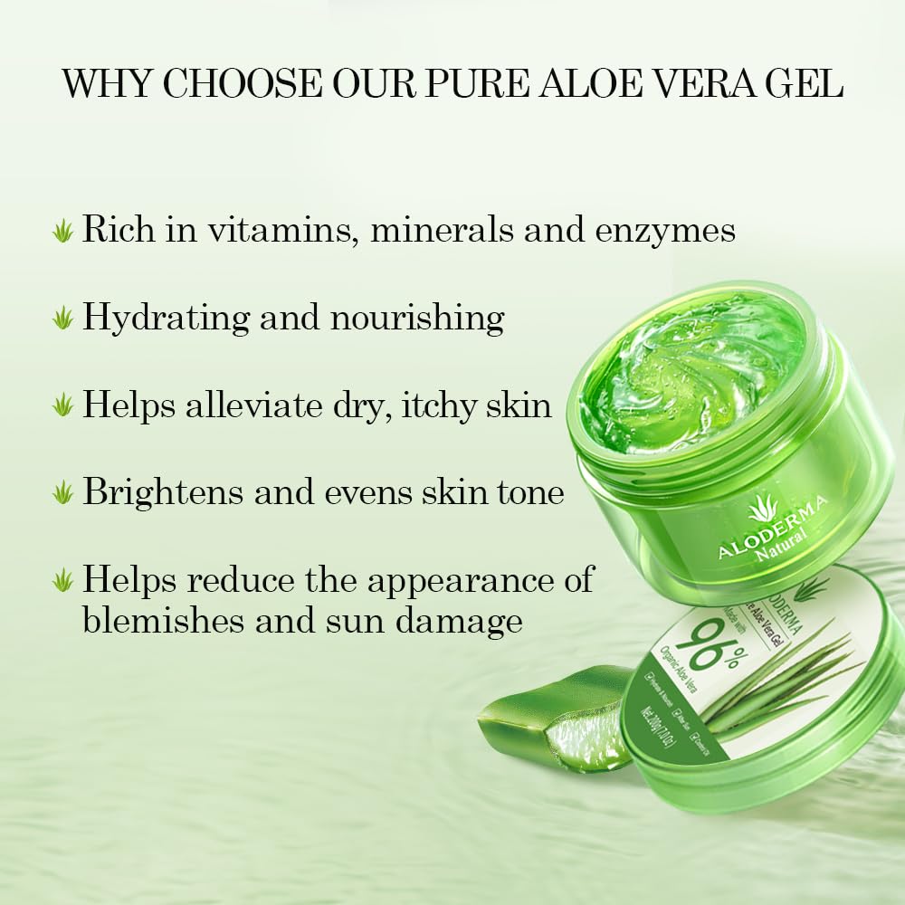 Aloderma Aloe Vera Gel application on skin
