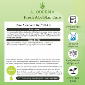 Aloderma Aloe Vera Gel with natural aloe vera plants