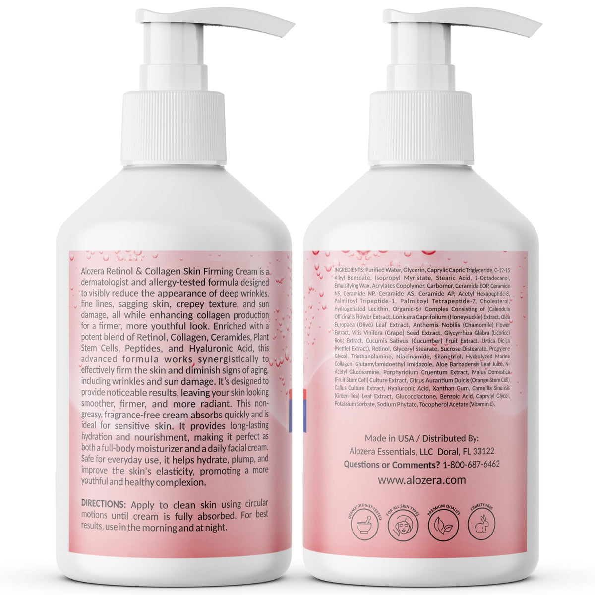 Alozera Firming Body Lotion application on skin