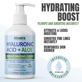 Alozera Hydrating Body Lotion 16.9oz back view