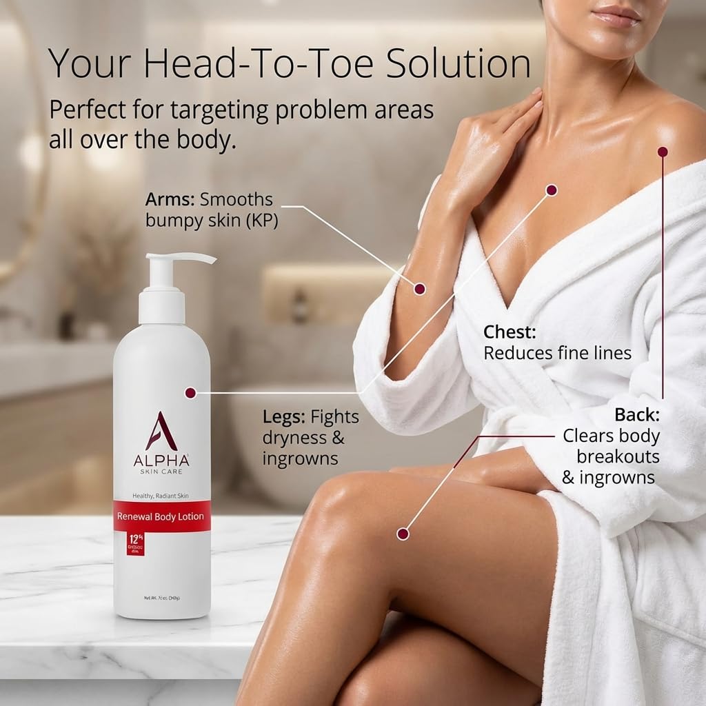 Alpha Revitalizing Body Lotion 12 Oz application on skin