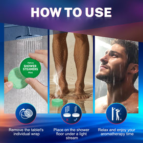 ALPLUG Shower Steamer with lavender scent in bathroom
