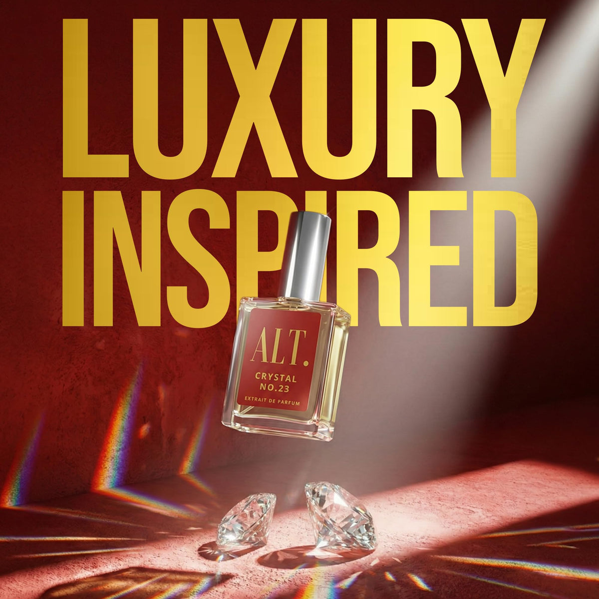 ALT. FRAGRANCES Crystal No. 23 unisex perfume bottle side view